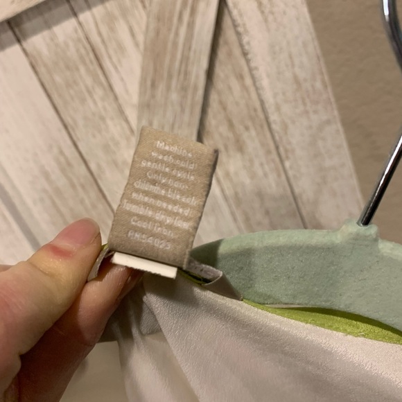 BR White Top | Lime Green and Navy Accent | Split Neck | Size S - Picture 3 of 5